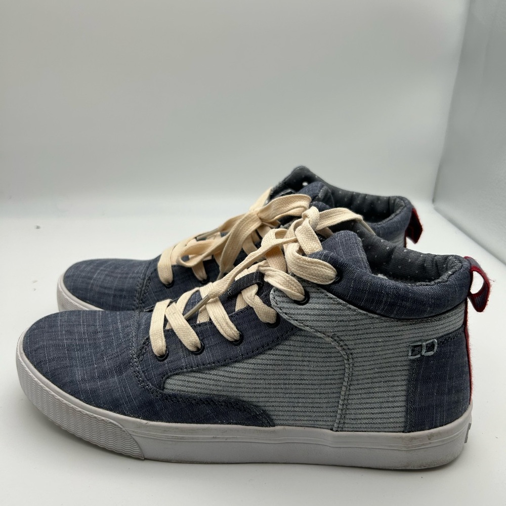 Toms Trvl Lite High Womens Blue/White Lace Up